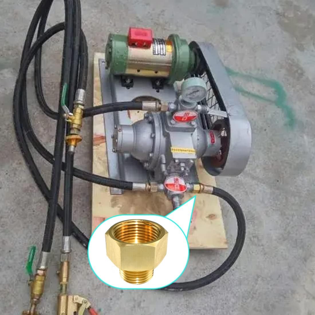 SDTC Tech 2-Pack Brass Pipe Fitting 1/4 NPT Thread Male to 1/2 NPT Thread Female Reducer Adapter, Brass Pipe Extension Connectors