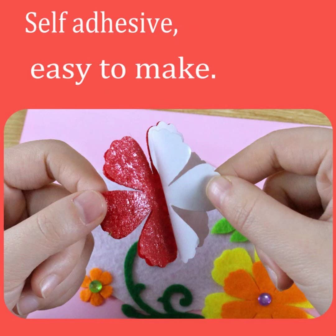 QIAONIUNIU Card Making Kits DIY Handmade Greeting Card Kits for Kids, Christmas Card Folded Cards and Matching Envelopes Thank You Card Art Crafts Crafty Set Gifts for Girls & Boys