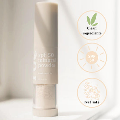 Roe Wellness- Kids SPF 50 Brush On Mineral Sunscreen Powder, Reef-Friendly, Easy to Apply for Kids, Babies & Parents