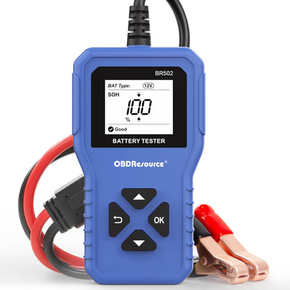 Car Battery Tester 6V 12V 24V Battery Voltage Tester, BR502 100-2000 CCA 2Ah-220Ah Internal Resistance Tester Automotive Accurate Digital Auto Battery Analyzer for Car Truck Marine Motorcycle SUV Boat