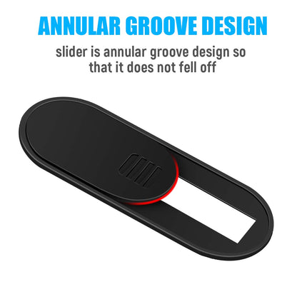 Webcam Cover Slide, 0.028-Inch Ultra-Thin Camera Blocker for MacBook, iMac, Laptop PC, Desktop, iPad, iPhone, Smartphone, Web Cam Privacy Cover Protect Visual Privacy&Security (Black/White/Red-3 Pack)