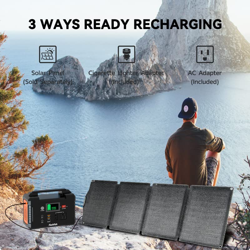 200W 151Wh Portable Power Station + 60W 18V Foldable Solar Panel