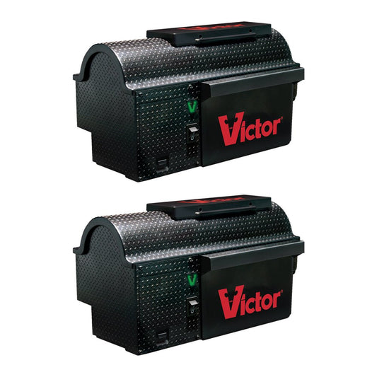 Victor M260 Indoor Multi-Kill Humane Electronic Mouse Trap - No Touch, No See Electronic Intant Kill Mouse Trap - 2 Traps, Black