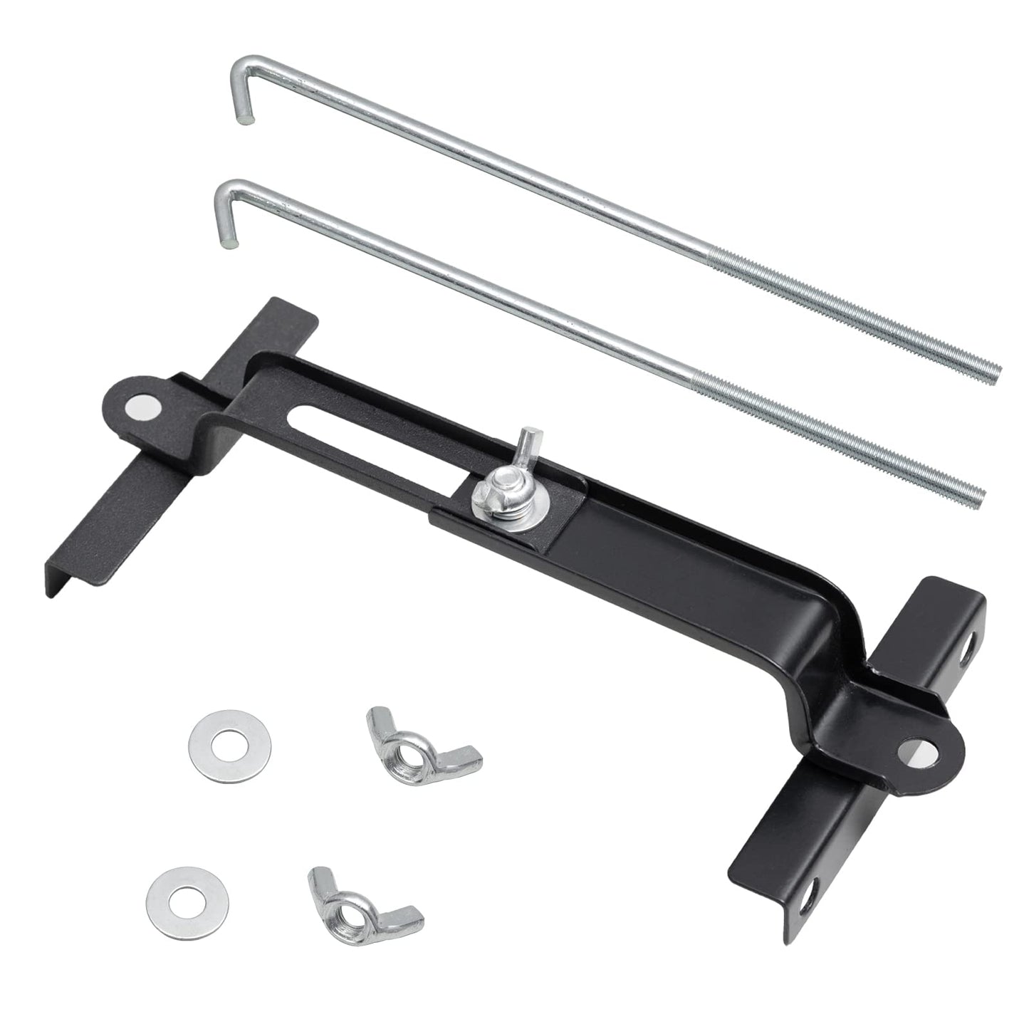 Aoerzn Premium Adjustable Battery Hold Down for Tray, Universal Adjustable Battery Crossbar with J Bolt, fit for SUV Car, Good Contact, Corrosion Resistance (11inches / 27cm bolts)