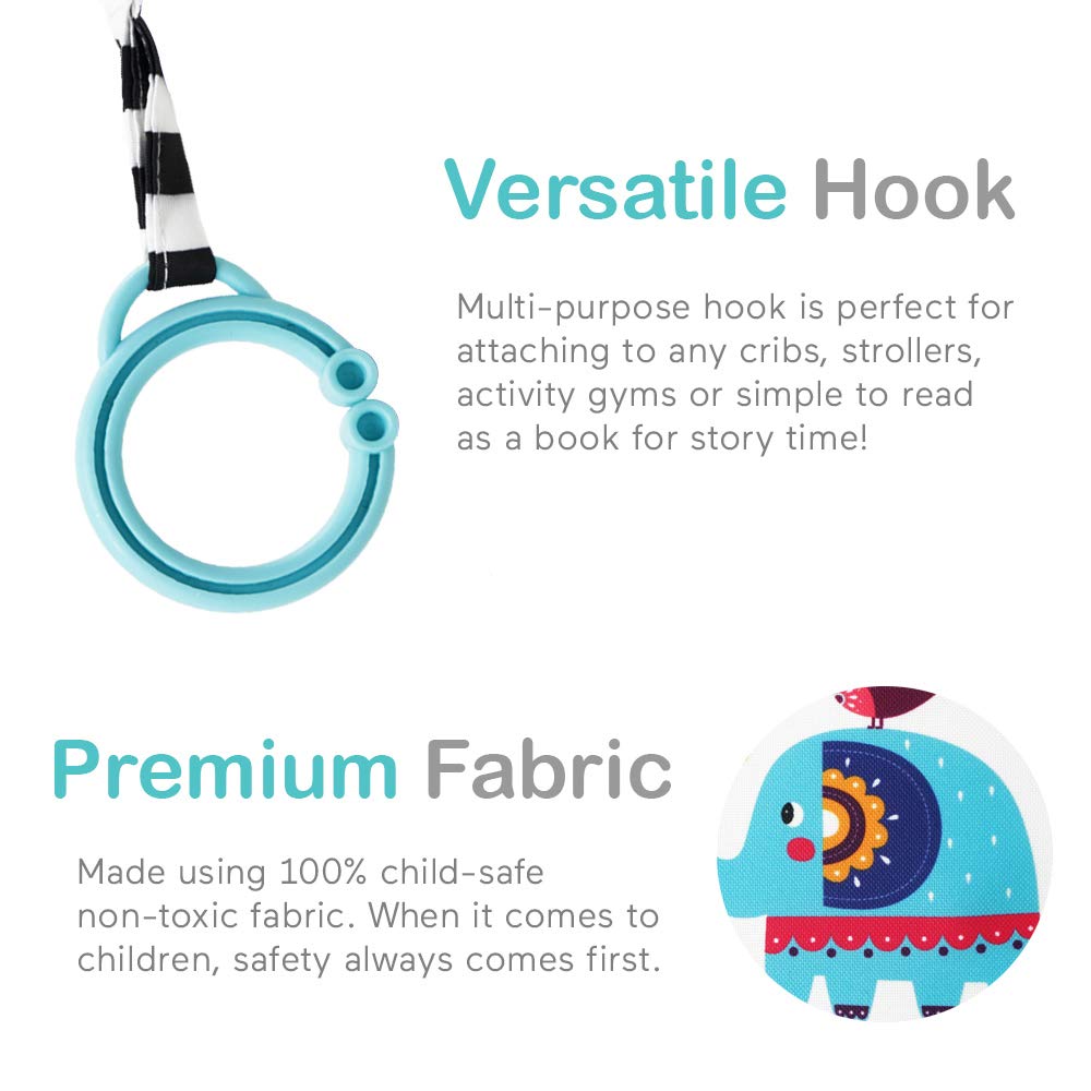 Urban Kiddy™ Baby's My First Family Album | Soft Photo Cloth Book Gift Set for Newborn Toddler & Kids (Elephant)