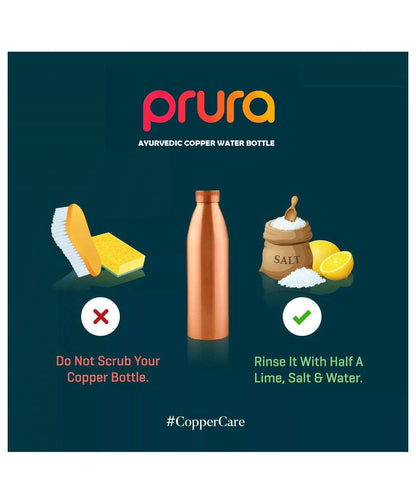 PRURA Sea Creature Printed Copper Water Bottle 32 oz - Leak Proof Ayurvedic Drinkware Copper Vessel for Sports, Gym, Outdoors, Yoga, Office