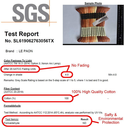 Premium Rainbow Color Embroidery Floss - Cross Stitch Threads - Friendship Bracelets Floss - Crafts Floss - 14 Skeins Per Pack Embroidery Floss, Light Rust Gradient