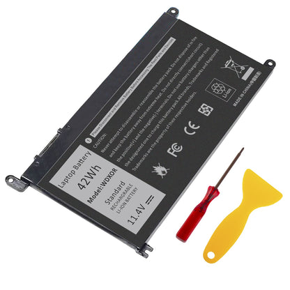 TREE.NB WDX0R Laptop Battery Replacement for Dell Inspiron 13 15 5000 7000 Series 5565 5567 5570 5578 7560 7570 7573 7579 5368 5378 Latitude 7368 17 5765 5767 Series Notebook 3CRH3 T2JX4 11.4V 42Wh