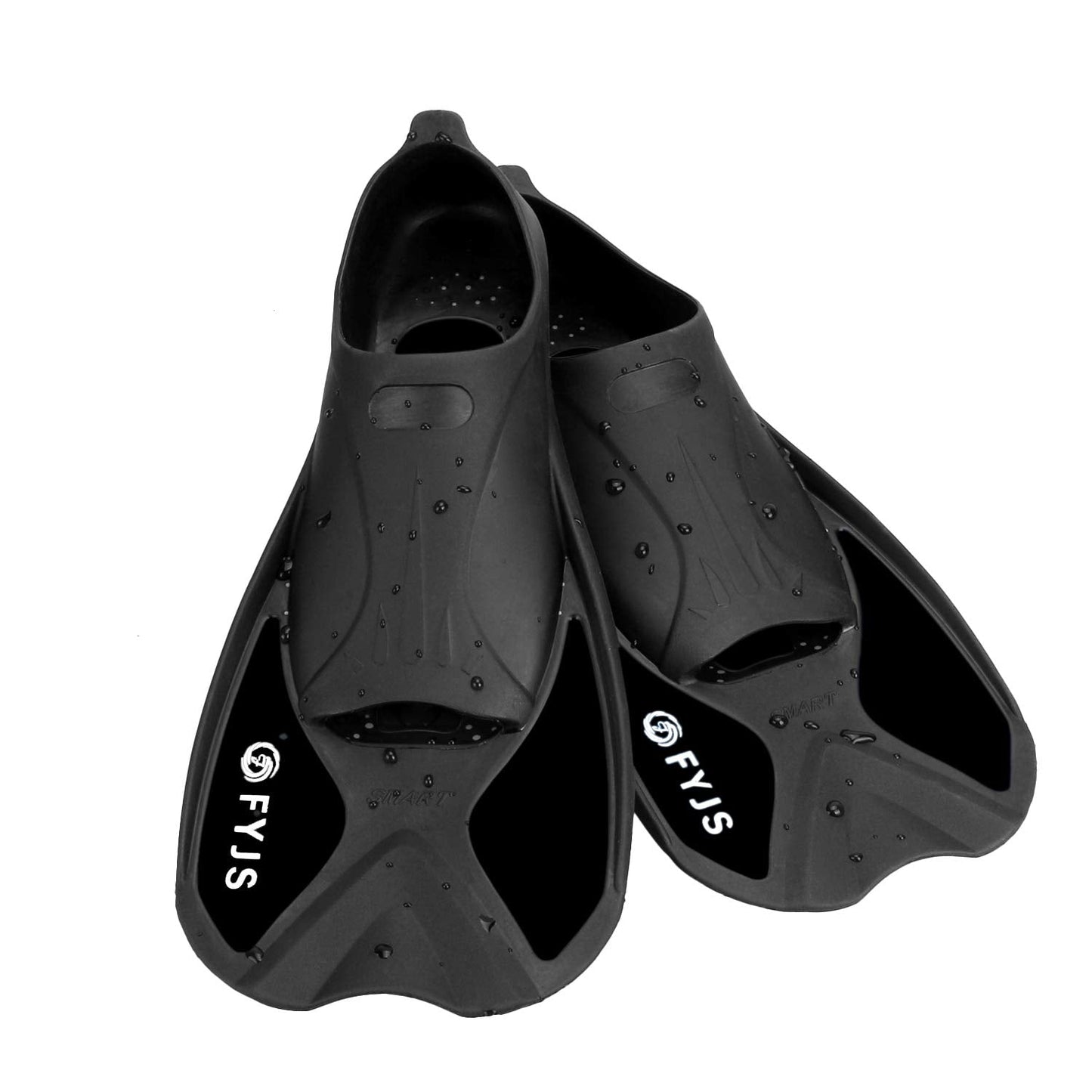 FYJS Short Swim Fins with Comfortable Full Foot Pocket Travel-Size for Snorkeling and Scuba Diving