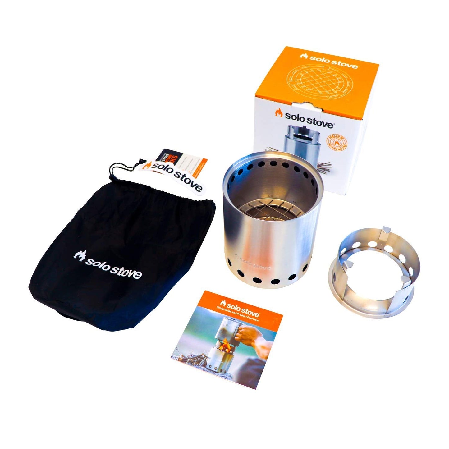 Solo Stove Titan Camping Stove Portable Stove for Backpacking and Outdoor Cooking Great Stainless Steel Camping Backpacking Stove Compact Wood Stove Design-No Batteries or Liquid Fuel Canisters Needed