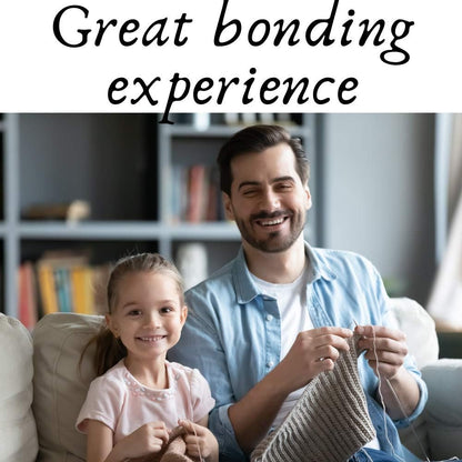 Thoughtful Stitch Knitting Kit for Beginners Adults & Kid Friendly- Complete Knitting Kit - Learn to Knit Yarn Set with Tutorial Book for Adult Hobbies - 100% Cotton Wool & Bamboo Knitting Needle