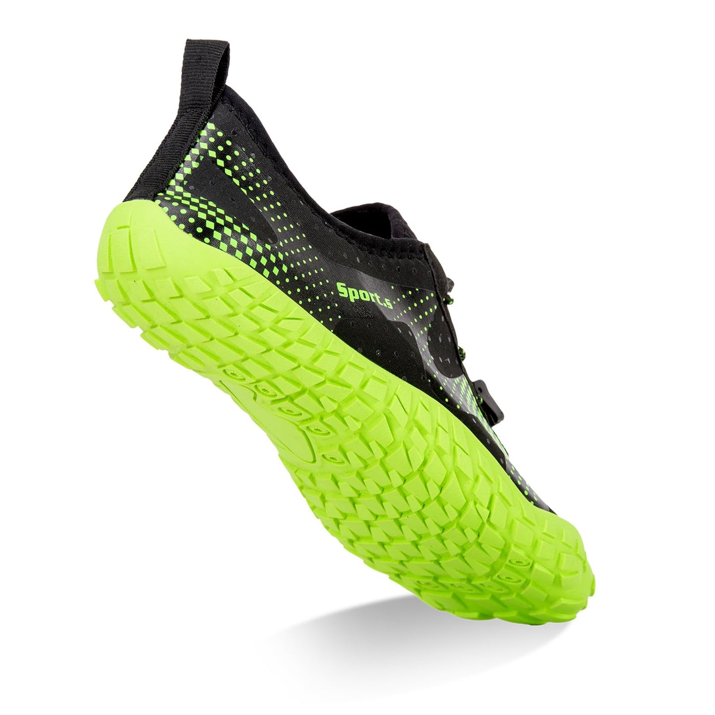 WateLves Water Shoes for Men Women Barefoot Quick-Dry Aqua Sock Outdoor Athletic Sport Shoes Kayaking Boating Hiking Surfing Walking (A-Black/Green, 42)