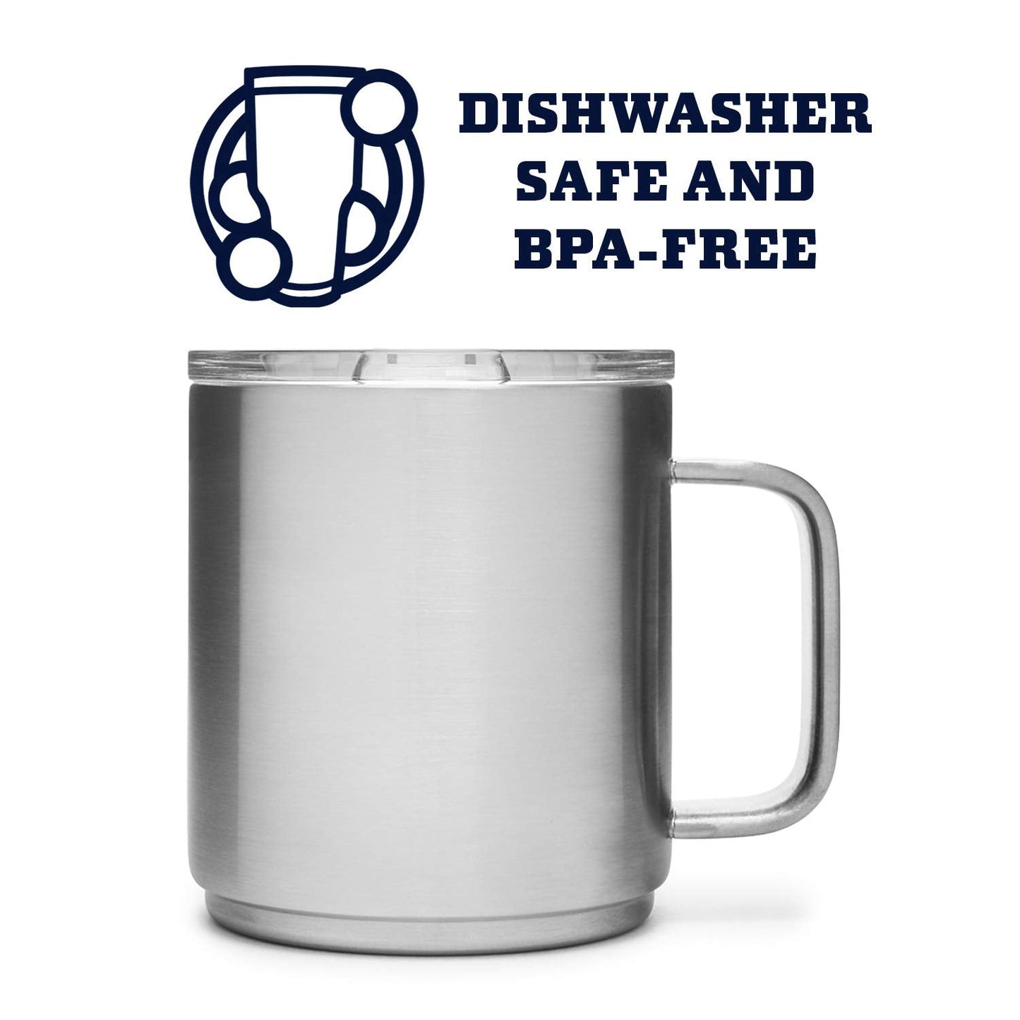 YETI Rambler 10 oz Stackable Mug, Vacuum Insulated, Stainless Steel with MagSlider Lid, Stainless