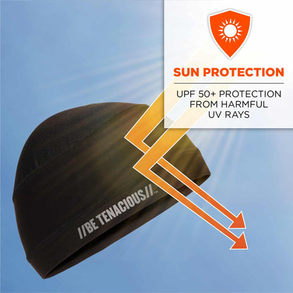 Ergodyne Chill Its 6632 Cooling Skull Cap, Sweat Wicking Helmet Liner, UPF 50 Sun Protection