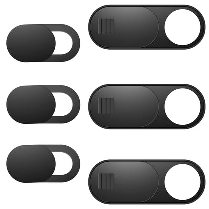 ZUCUCUC Laptop Camera Cover Slide, Phone Camera Cover Slide, 6 Pack Ultra Thin Webcam Cover Slide for Laptop, Desktop, PC, Tablet, Smartphone, Protect Your Privacy and Security(Black)