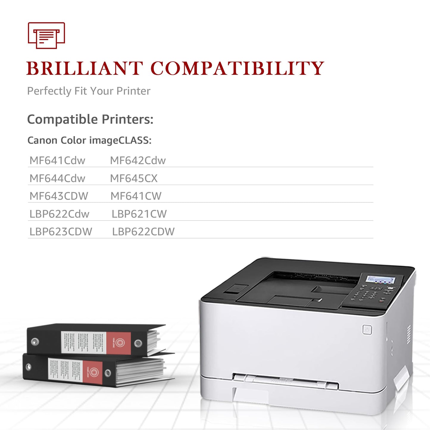 Toner Kingdom Compatible Toner Cartridge Replacement for Canon Cartridge 054 Set 054H for Canon MF641CW Color ImageClass MF644Cdw MF642Cdw LBP622Cdw - (Black, Cyan, Magenta, Yellow)