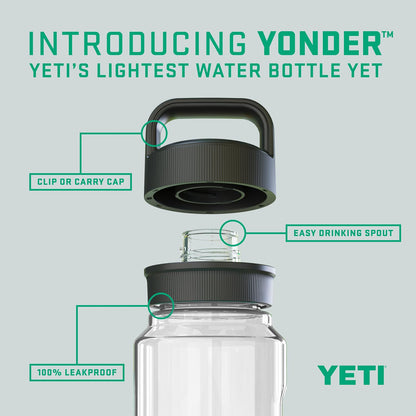 YETI Yonder 750 ml/25 oz Water Bottle with Leakproof Yonder Chug Cap, Clear