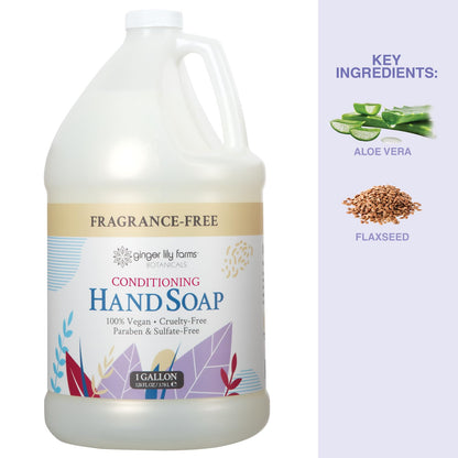 Ginger Lily Farms Botanicals All-Purpose Liquid Hand Soap Refill, Fragrance Free, 100% Vegan & Cruelty-Free, 1 Gallon