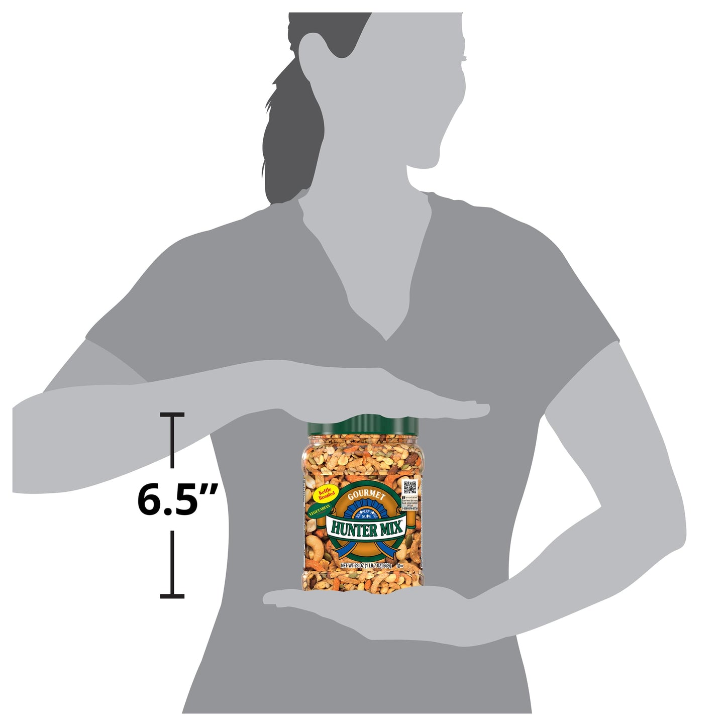 Southern Style Nuts Gourmet Hunter Bulk Trail Mix, 23 oz (Pack of 1), Sesame Sticks, Roasted Peanuts, Sunflower Kernels, Almonds, Cashews & Pepitas, Mixed Nuts, Snacks for Adults & Kids