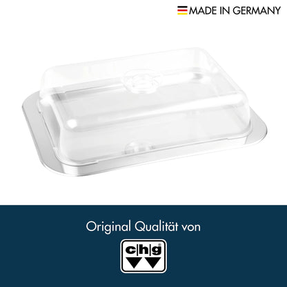 c|h|g 691AMAZ-56 Gourmet Plate with Food Storage Cover, 42 x 31 x 8.5 cm, Stainless Steel