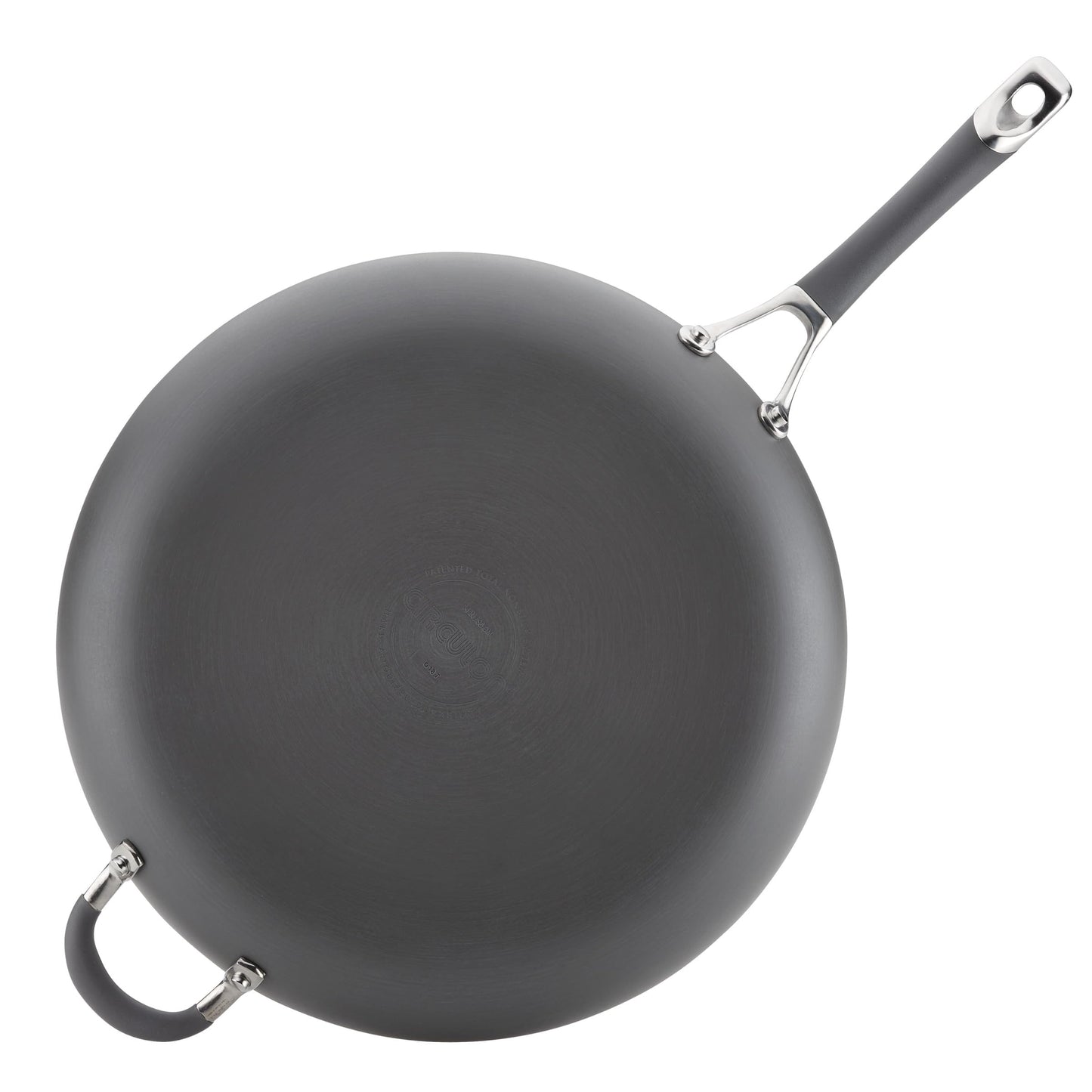 Circulon - 83906 Circulon Radiance Hard Anodized Nonstick Frying Pan / Fry Pan / Hard Anodized Skillet with Helper Handle - 14 Inch, Gray