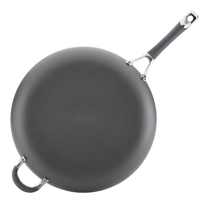 Circulon - 83906 Circulon Radiance Hard Anodized Nonstick Frying Pan / Fry Pan / Hard Anodized Skillet with Helper Handle - 14 Inch, Gray