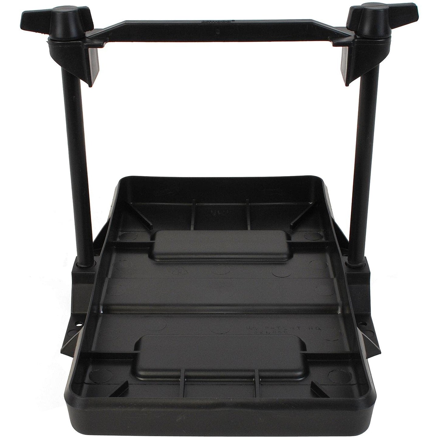 Attwood 9091-5 USCG-Approved 27 Series Adjustable Hold-Down Marine Boat Battery Tray, Black