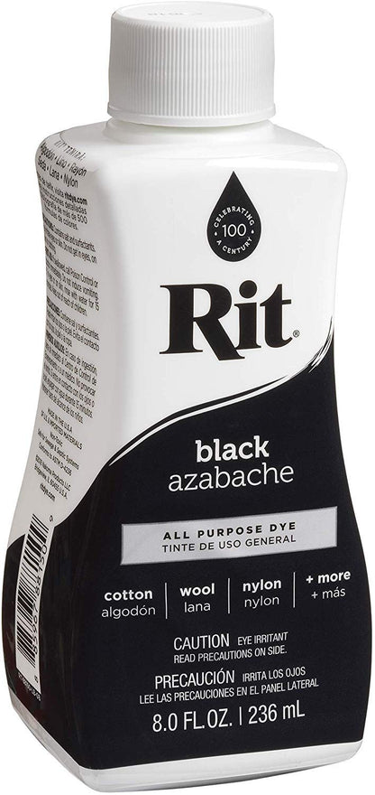 Rit All-Purpose Liquid Dye, 8 Ounce, Black - 2 Pack