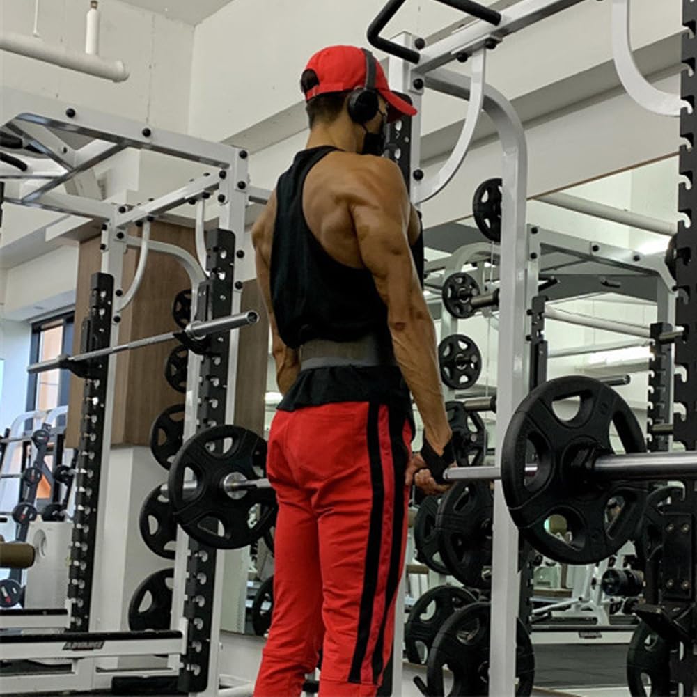 GZXISI Men's Gym Bodybuilding Stringer Tank Top Workout Muscle Cut Shirt Fitness Sleeveless Vest (Black, XX-Large)