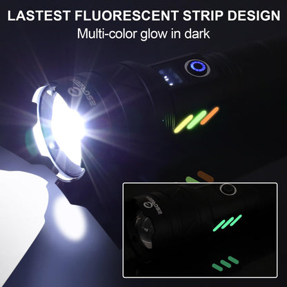 Rechargeable Flashlights 2000 High Lumens, Long Range 5000ft, Super Bright LED Flashlight USB C, High Powerd Multi-Functional Heavy Duty Strong Flash Light High Beam, for Emergency Security Camping