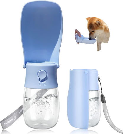 AVELORA Foldable Dog Water Bottle,Portable Water Dispenser,Outdoor Pet Water Bottle for Dog,Cat,Puppy,Walking,Hiking,Travel.Dishwasher Safe,Puppy Accessories,10oz