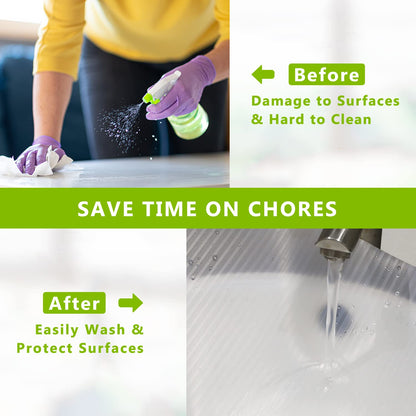 Shelf Liner Non Adhesive Refrigerator Mats Washable, No Odor Plastic Pantry Liners, Wire Shelf Paper & Drawer Liner for Cupboard,Kitchen Cabinets, Bathroom Shelves, Shoe Rack Transparent