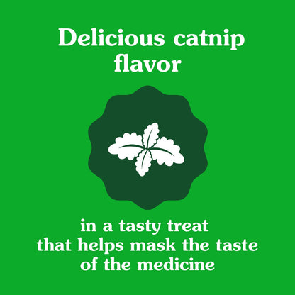 Greenies Feline Pill Pockets for Cats Natural Soft Cat Treats, Catnip Flavor, 1.6 oz. Pouch (45 Treats)