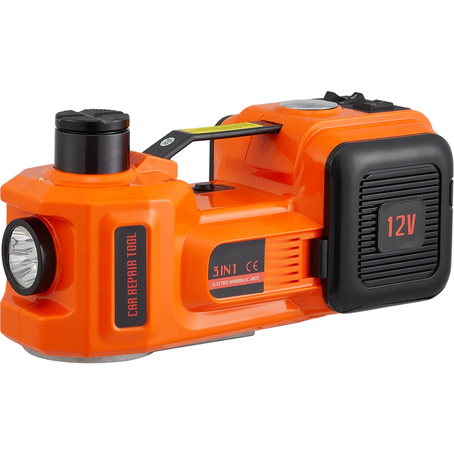 VEVOR Electric Car Jack, 5 Ton/11023 LBS Hydraulic Jack Lift with Electric Impact Wrench, Built-in Inflatable Pump, and LED Light for SUV MPV Sedan Truck Change Tires Garage Repair