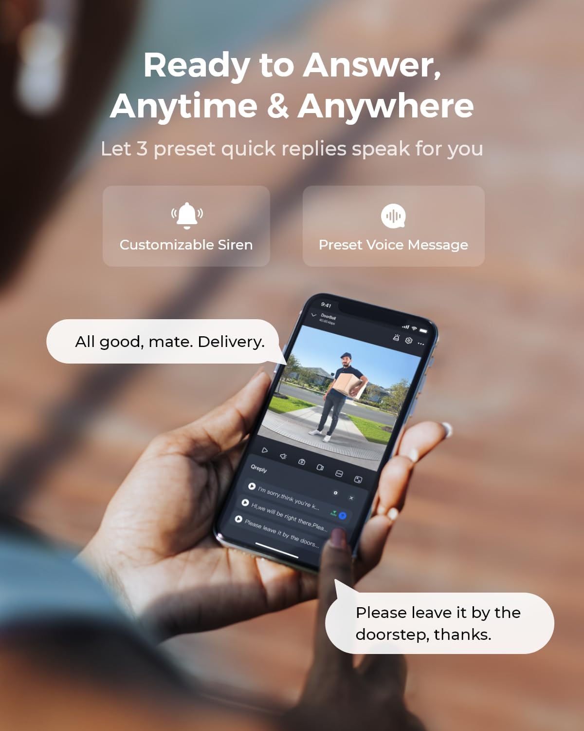 REOLINK Wireless 2K Battery Video Doorbell Camera, 150°x150° Head-to-Toe View, 2.4/5 GHz WiFi, Battery or Wired Power Options, Two-Way Talk, Person/Vehicle/Package Detection(Chime not Included)