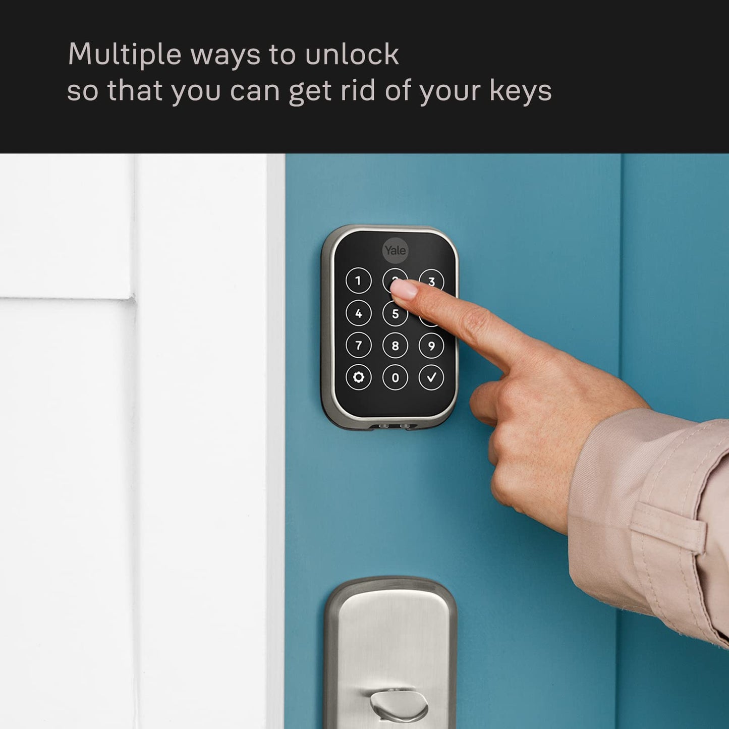Yale Assure Lock 2 Deadbolt, Black Suede Smart Keyless Entry Door Lock with Wi-Fi Connected Keypad for Code Entry and Remote Access, YRD450-WF1-BSP