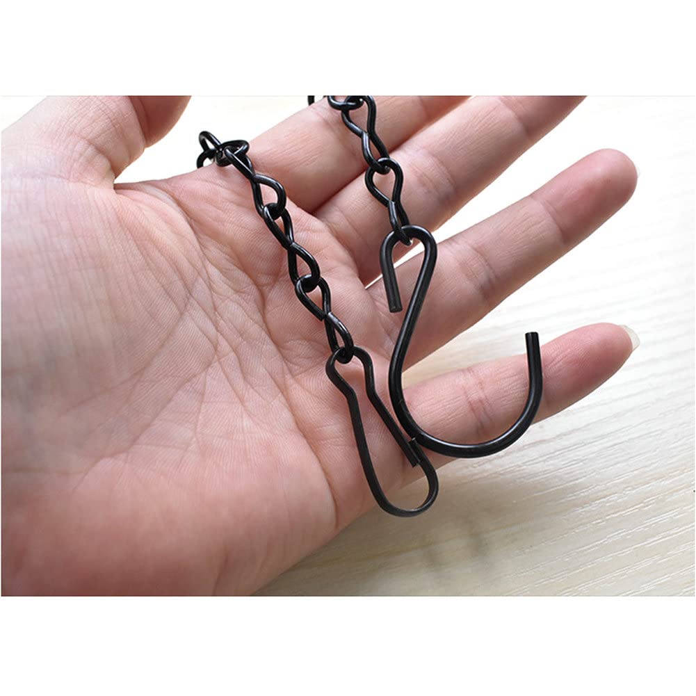 YINGFENG 10 Pack 9.5 Inch Black Hanging Chains, Garden Plant Hangers for Hanging Bird Feeders, Billboards, Chalkboards, Basket, Planters, Lanterns, Wind Chimes and Decorative Ornaments Etc.