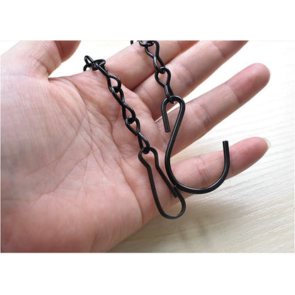 YINGFENG 10 Pack 9.5 Inch Black Hanging Chains, Garden Plant Hangers for Hanging Bird Feeders, Billboards, Chalkboards, Basket, Planters, Lanterns, Wind Chimes and Decorative Ornaments Etc.