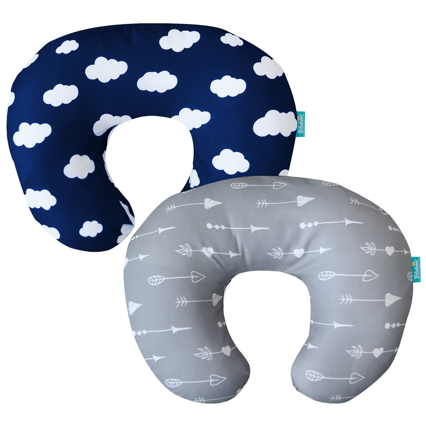 Biloban Nursing Pillow Cover 2 Pack for Breastfeeding Pillow, Ultra Soft and Cozy Nursing Slipcovers, Snug Fits for Boppy, Perfect Choice for Mom
