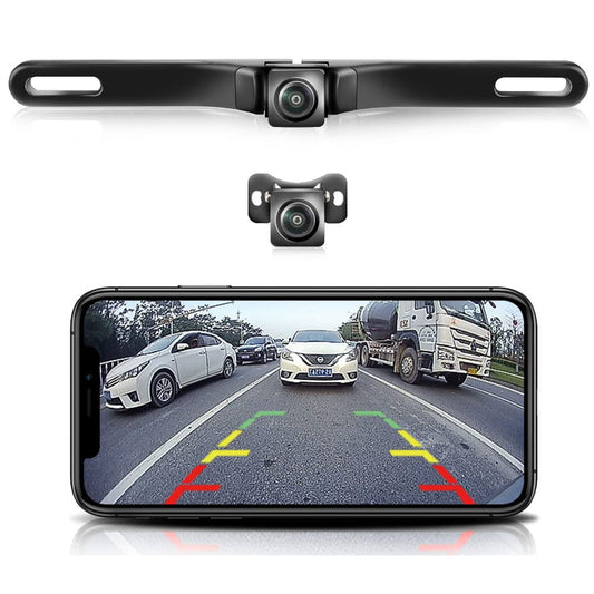 WiFi Car Wireless Backup Camera, GreenYi 5G 720P HD Car License Plate Rear/Front View Reverse Camera for iPhone iPad Android Smart Phones Tablets Which Support Double Band WiFi
