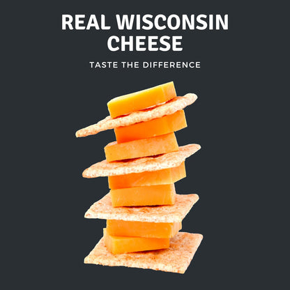Wisconsin Cheese Company - Specialty 100% Wisconsin Cheese Block Assortment Sampler - (Pack of 7 Blocks) Cheddar, Pepper Jack, Swiss, Gouda, Salami, Smoked Cheddar & Tomato Basil | Locally Sourced | Perfect for Parties, Charcuterie Boards and Birthday Gif