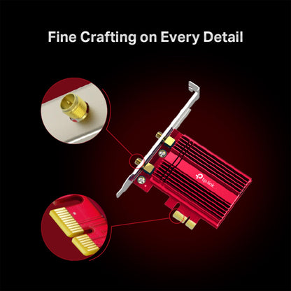 TP-Link WiFi 6 AX3000 PCIe WiFi Card (Archer TX3000E), Up to 2400Mbps, Bluetooth 5.3, 802.11AX Dual Band Wireless Adapter with MU-MIMO, OFDMA, Ultra-Low Latency, Supports Windows 11, 10 (64bit)