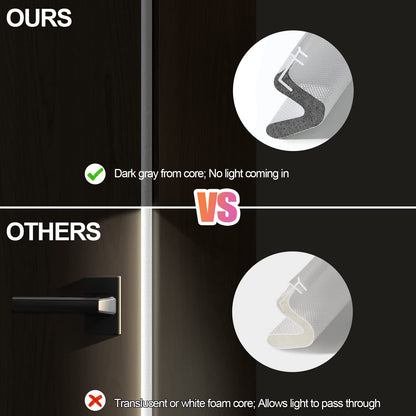 40FT Extra Long Kerf Weather Stripping Door Seal for Large Gaps and Easy Installation (White)