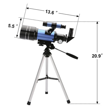 ToyerBee Telescope for Adults & Kids, 70mm Aperture (15X-150X) Portable Refractor Telescopes for Astronomy Beginners, 300mm Professional Travel Telescope with A Smartphone Adapter& Wireless Remote