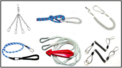 Branded Boards Black & Silver Zinc-Galvanized Heavy Duty Bushcraft Carabiner Spring Snap Clip Link Hooks 200-500lb Load 2, 6 & 12 Packs (Silver-7cm-12 Pack)