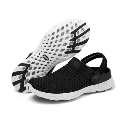 SAGUARO Men's Women's Quick Dry Garden Shoes Lightweight Breathable Gardening Clog Water Shoes Mesh Sandals for Sports Outdoor Beach Pool Exercise Black 10 Women/8 Men