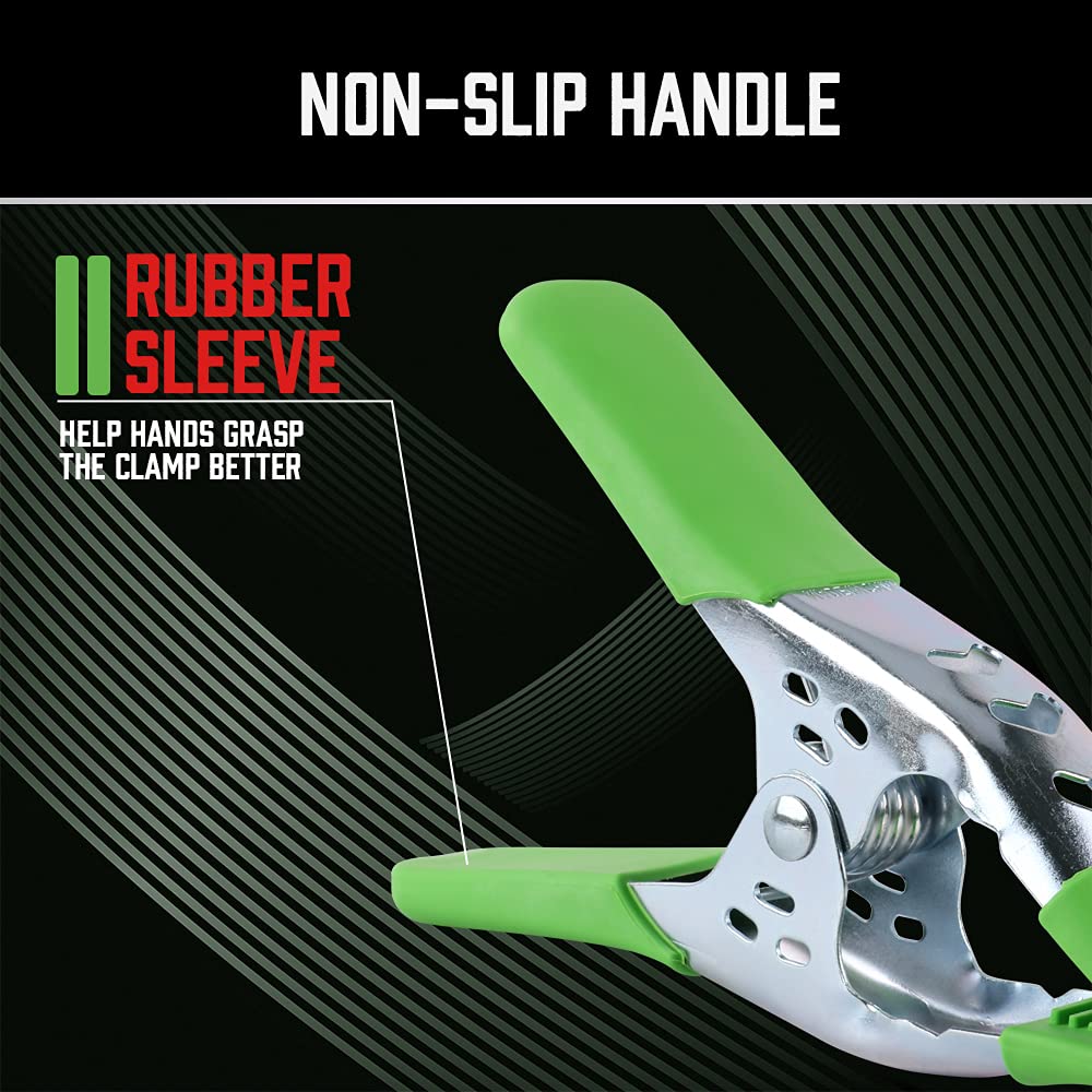 SWANLAKE 16PCS 6" inch Spring Clamp, Heavy Duty Spring Metal Spring Clamps, 2.5"-inch Jaw opening (6inch 16-Piece)