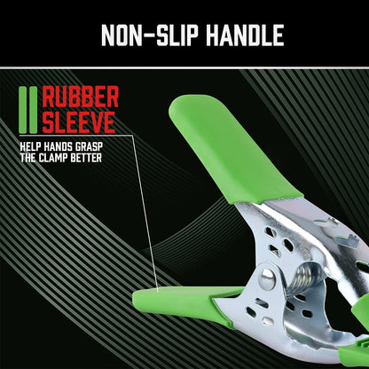 SWANLAKE 16PCS 6" inch Spring Clamp, Heavy Duty Spring Metal Spring Clamps, 2.5"-inch Jaw opening (6inch 16-Piece)