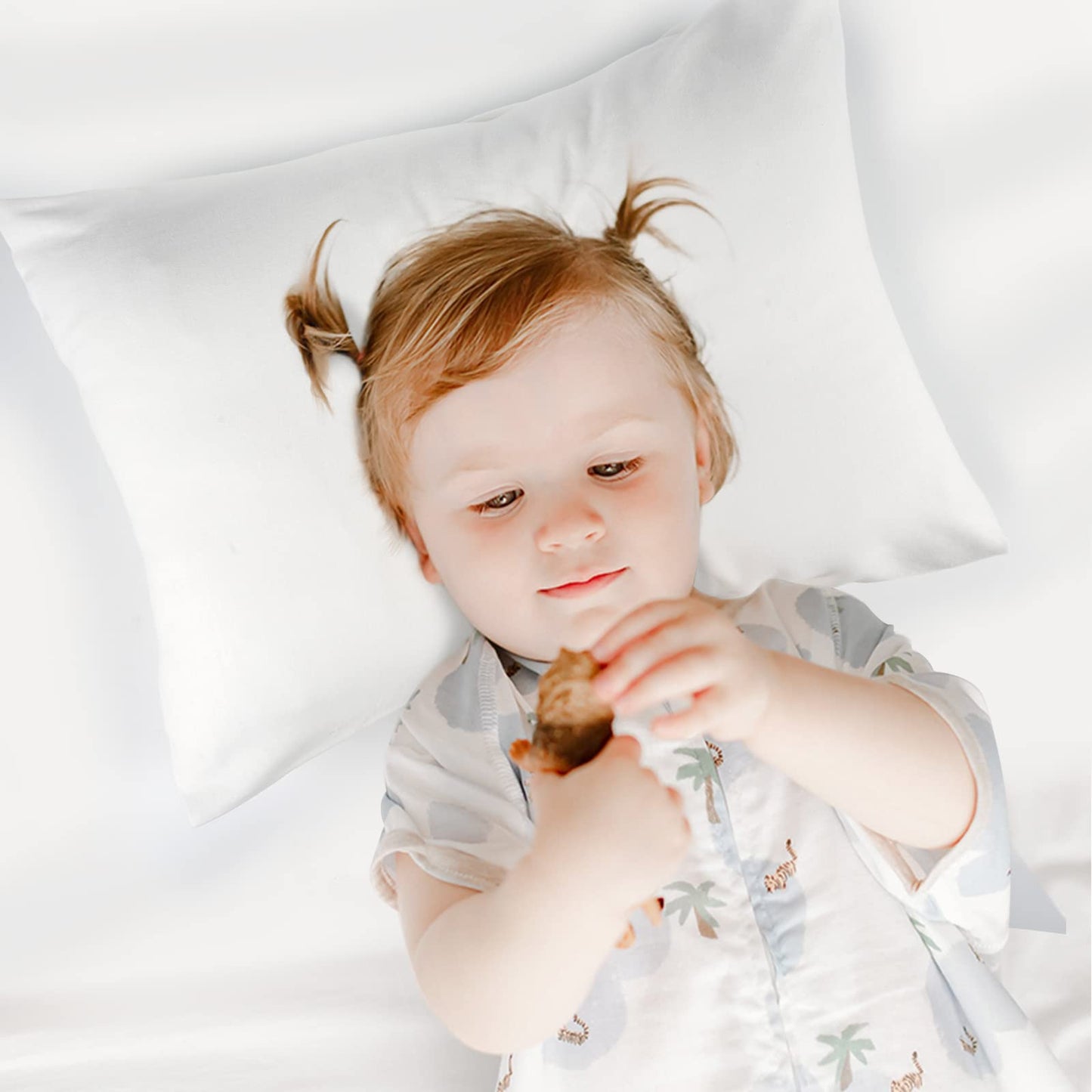 Zenssia Organic Cotton Toddler Pillowcase/Travel Pillowcase Pack of 2 Set 13x18 Inches with Envelope Closure - Soft & Breathable Baby Pillow Case Cover Pink Stripe