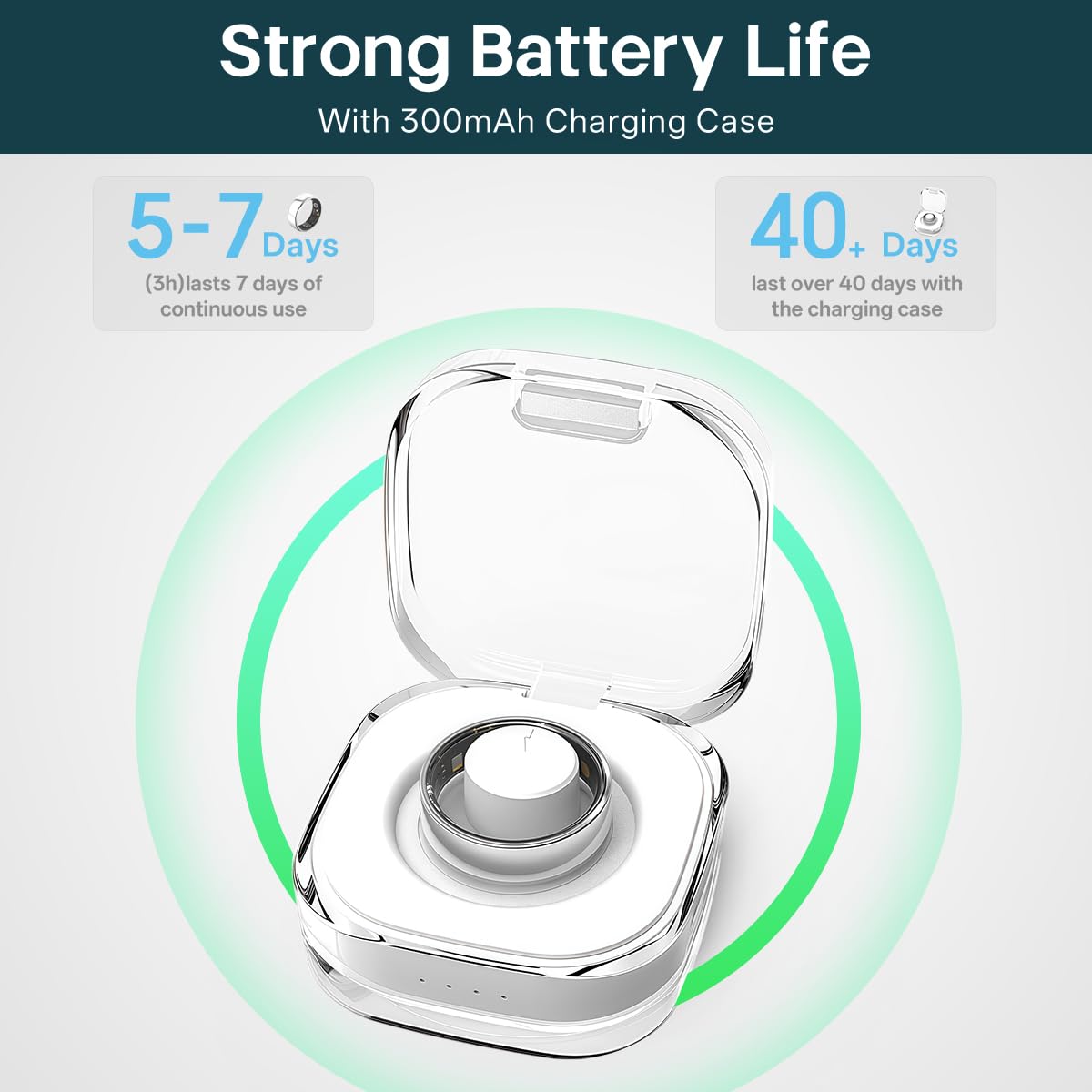 Smart Rings for Women Men,Fitness Tracker Ring,Heart Rate,Blood Oxygen,Blood Pressure,Step Tracker,Sleep Monitoring,No Subscription Fee,IP68 Waterproof Smart Ring for iphone&Android(Silver 8)